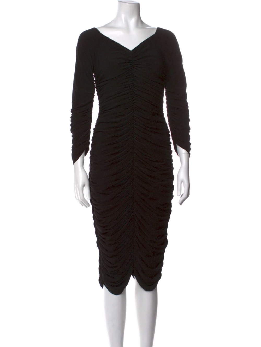 Norma Kamali V-Neck Knee-Length Dress